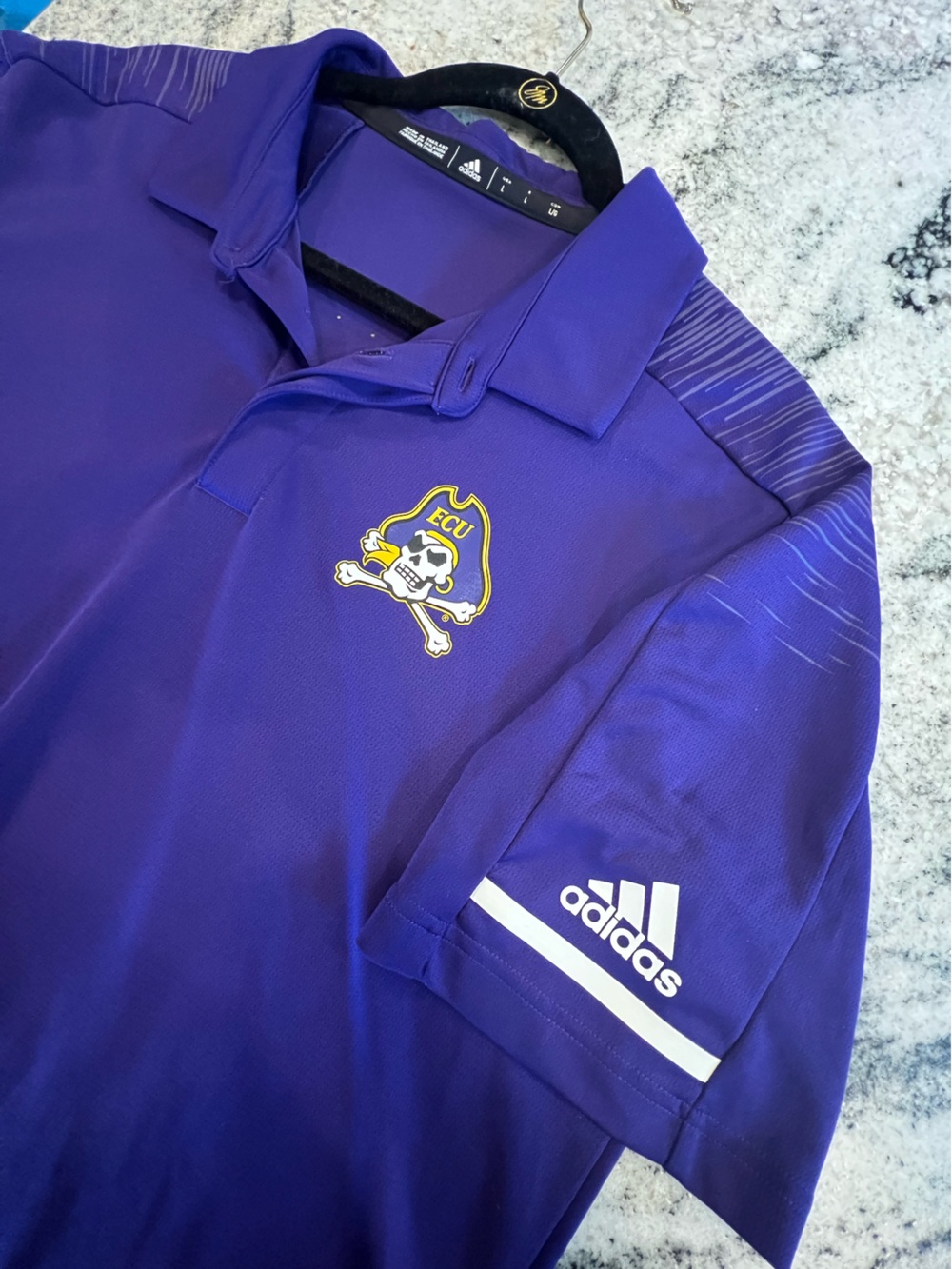 Adidas💜💛ECU Purple Polo Shirt, Men’s
